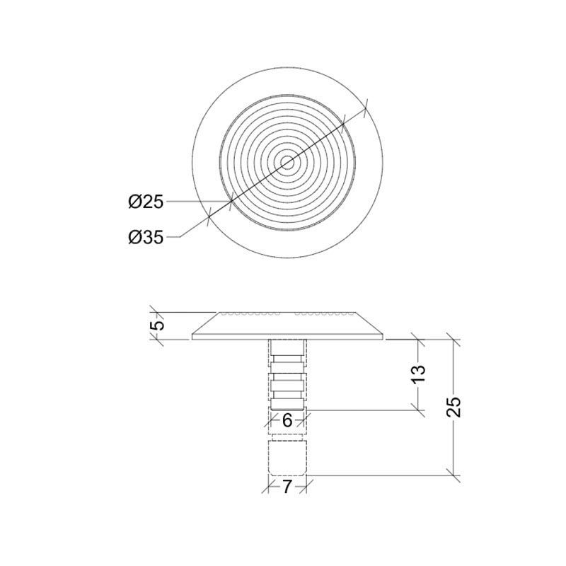 WDBR-FB-TSA Tactile Warning Discrete Brass
