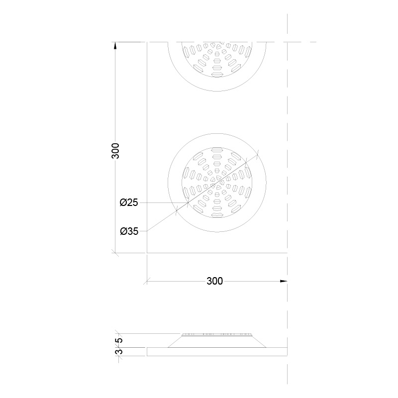 WIPL-30x30 Tactile Warning Integrated TGSI Peel and Stick