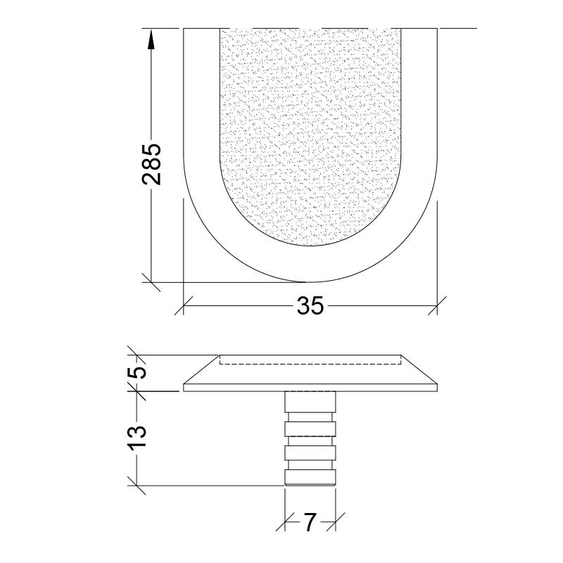 DDSC Tactile Directional Discrete Stainless Steel Carb Infill