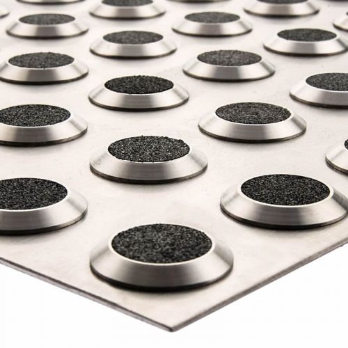 Tactiles Warning Integrated Stainless Steel Plate Carb Infill