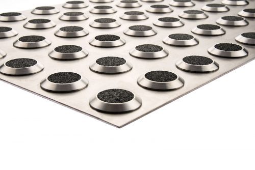Tactiles Warning Integrated Stainless Steel Plate Carb Infill