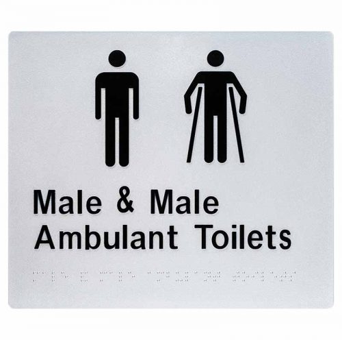 Braille Sign Male Ambulant Toilet