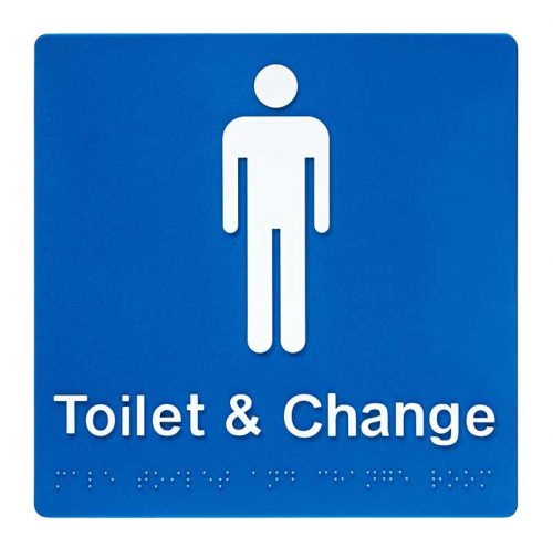 Braille Sign Male Toilet and Change