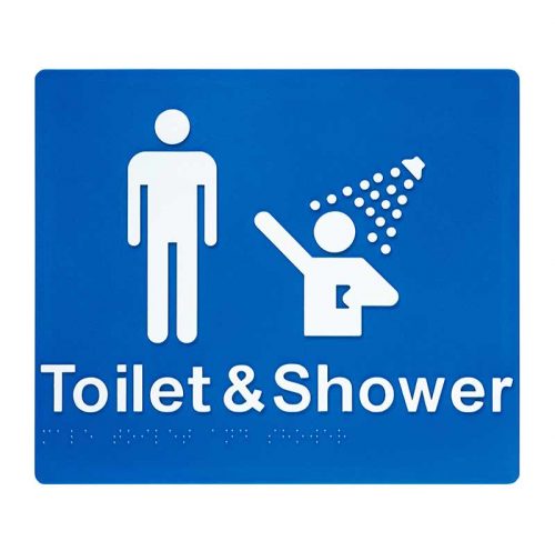 Braille Sign Male Toilet and Shower