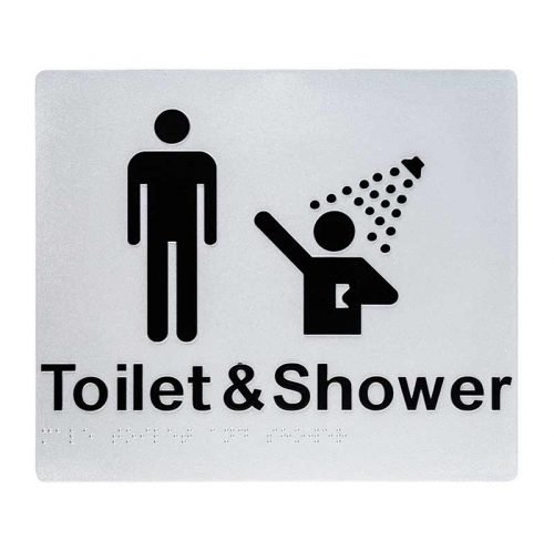 Braille Sign Male Toilet and Shower