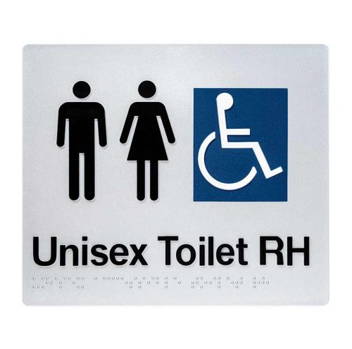 Braille Sign Unisex Toilet and Parent Room