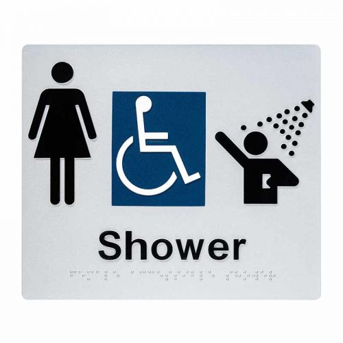 Braille Sign Shower