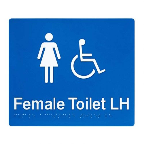 Braille Sign Female Toilet LH