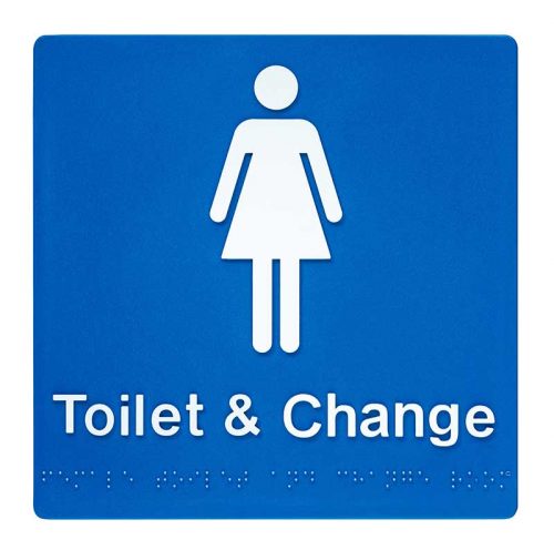 Braille Sign Toilets and Change