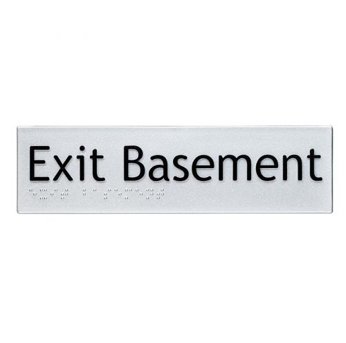 Braille Sign Exit Basement