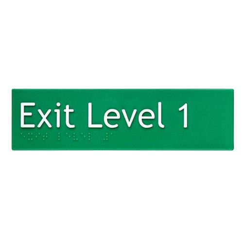 Braille Sign Exit Level 1