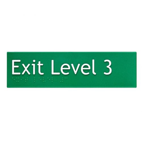 Braille Sign Exit Level 3