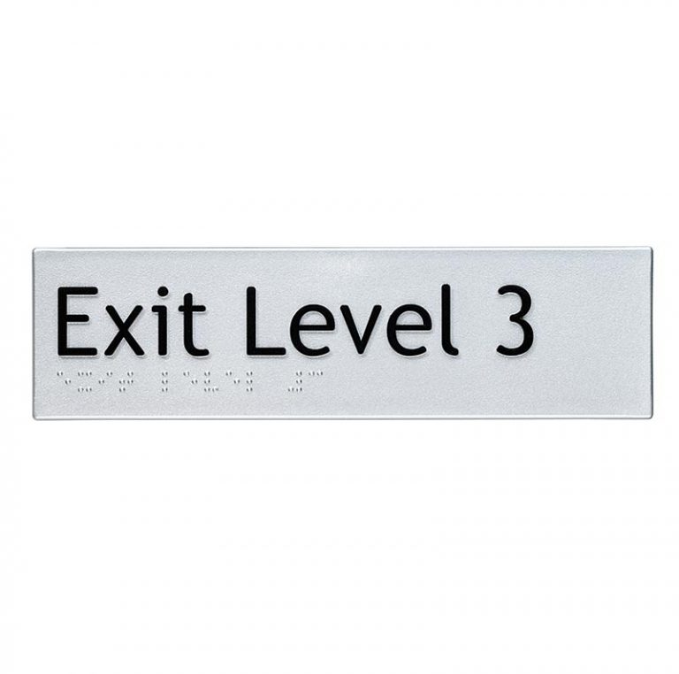 Exit Level 3 Braille Sign • Tactile Systems Australia