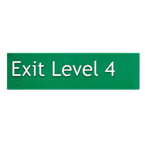 Braille Sign Exit Level 4