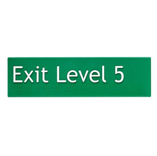 Braille Sign Exit Level 5