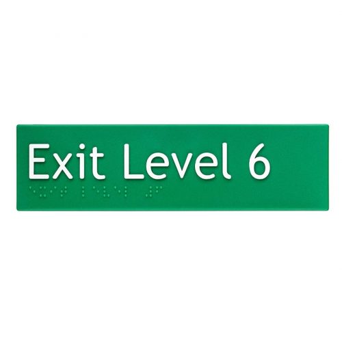 Braille Sign Exit Level 6