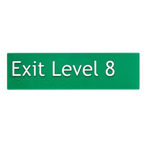 Braille Sign Exit Level 8