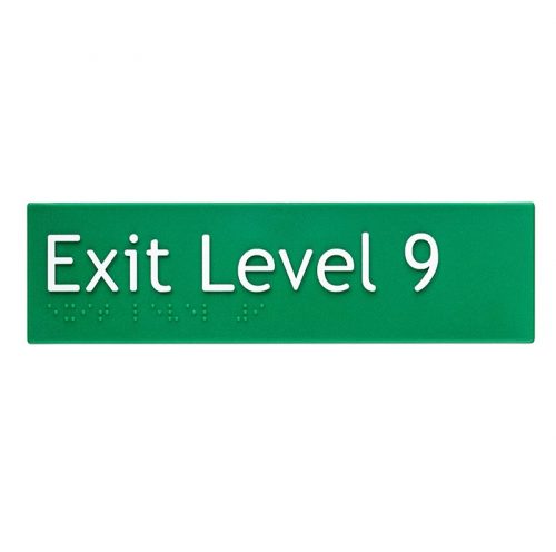 Braille Sign Exit Level 9