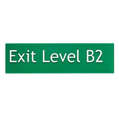 Braille Sign Exit Level B2