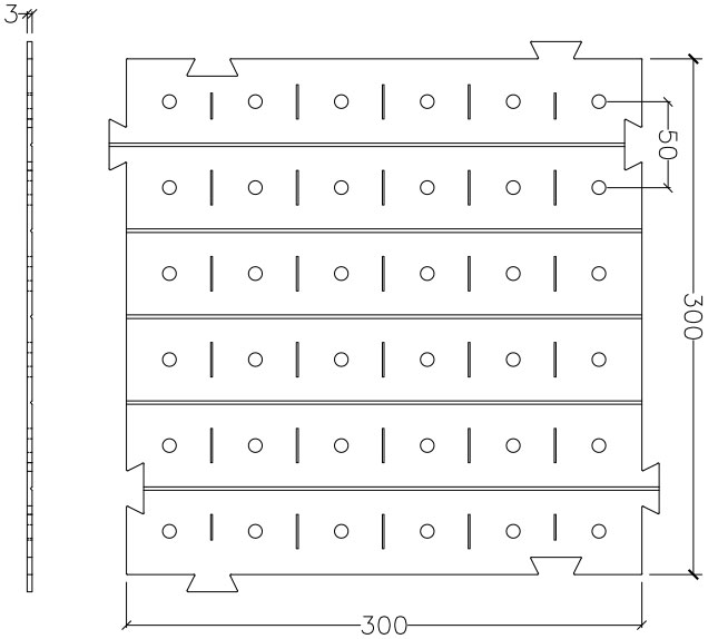 TSA 300mm x 300mm Hazard Installation Drilling Template