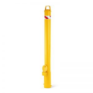 BRM-90-YEL Removable Bollard with Padlock secured Sleeve