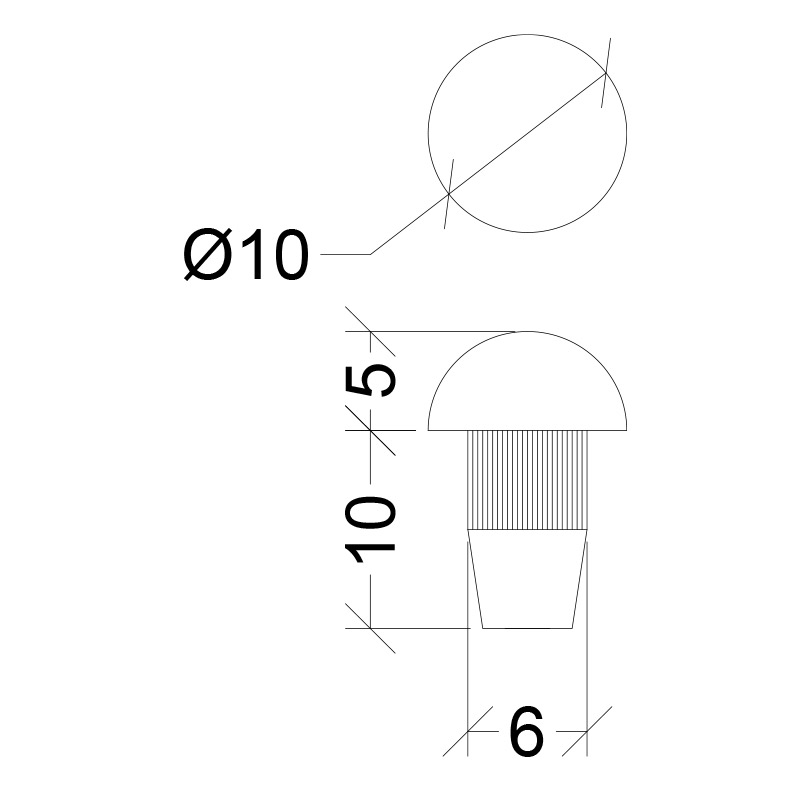 THB-10X5-SS TACTILE HANDRAIL INDICATOR