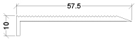 ES1-57X10 Stair Nosing Elite Series Surface Mount CAD