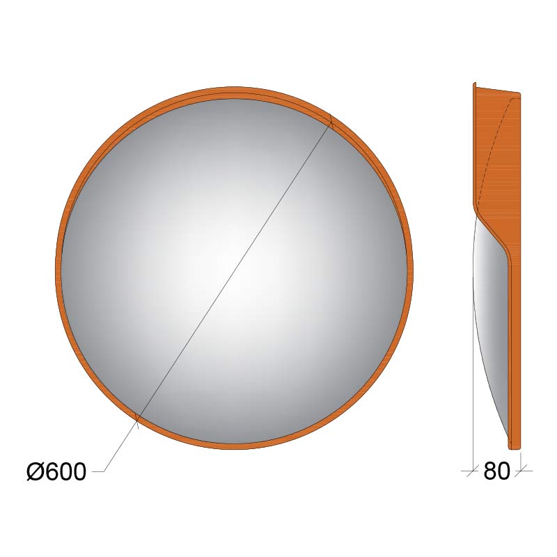 CM-600-AM Convex Safety mirror