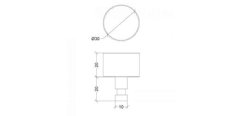 SDB-30x20-SS button Skate deterrent