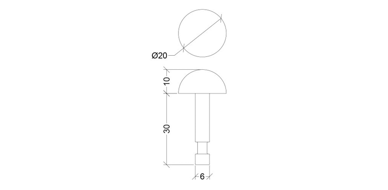 SDD-30-SS Dome Skate Deterrent