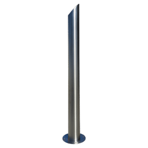 Surface Mount Bollard with Beveled Welded Top - Stainless Steel