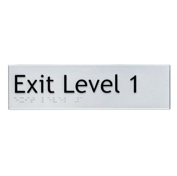 Exit Level 1 Braille Sign • Tactile Systems Australia