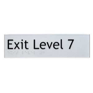 Exit Level 7 Braille Sign