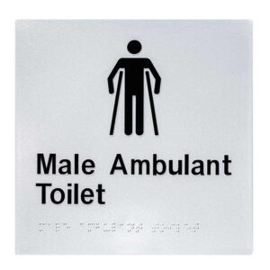 Male Ambulant Toilet Braille Sign