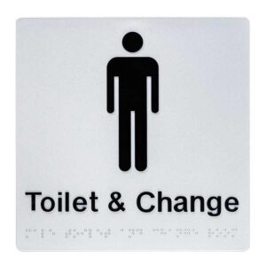 Male Toilet & Change Braille Sign