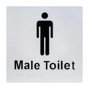 Male Toilet Braille Sign