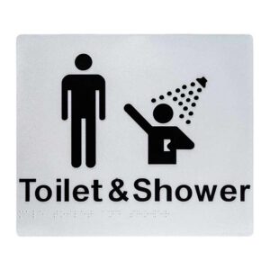 Male Toilet & Shower Braille Sign