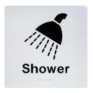 Shower Braille Sign