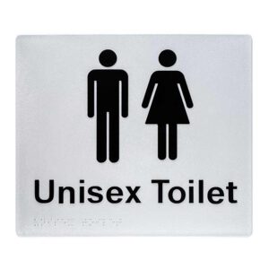 Unisex Toilet Braille Sign