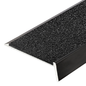Classic Series 4 Anodised Surface Mount Stair Nosing with Insert P5 Carb