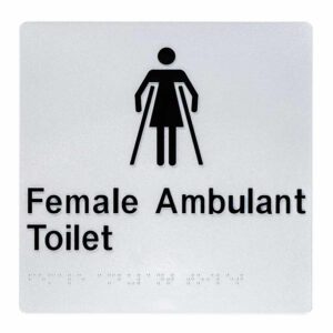 Female Ambulant Toilet Braille Sign