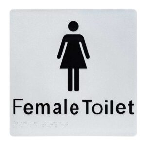 Female Toilet Braille Sign