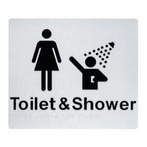 Female Toilet & Shower Braille Sign