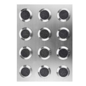 Warning Integrated Stainless Steel Tactile Plate with Black Carb Infill