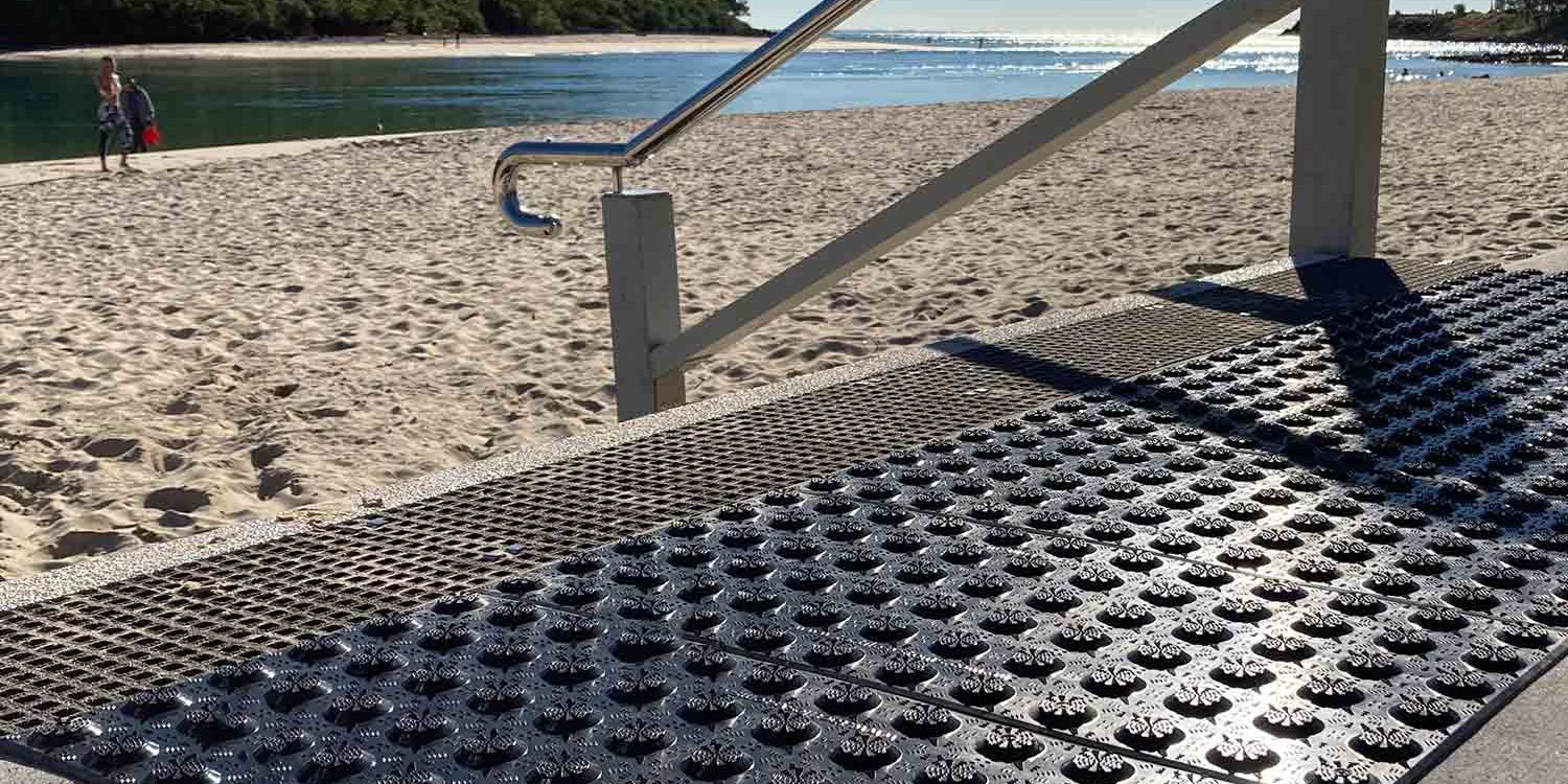 tactile indicators flooring for public beach access