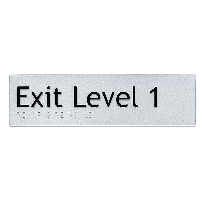 Exit Level 1 Braille Sign