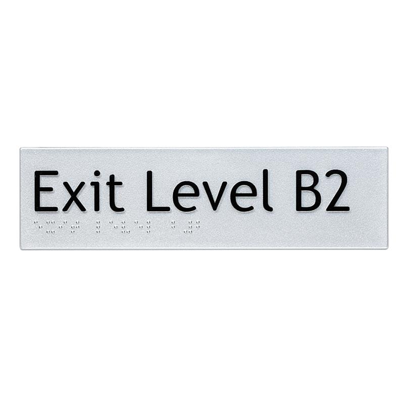 Exit Level B2 Braille Sign